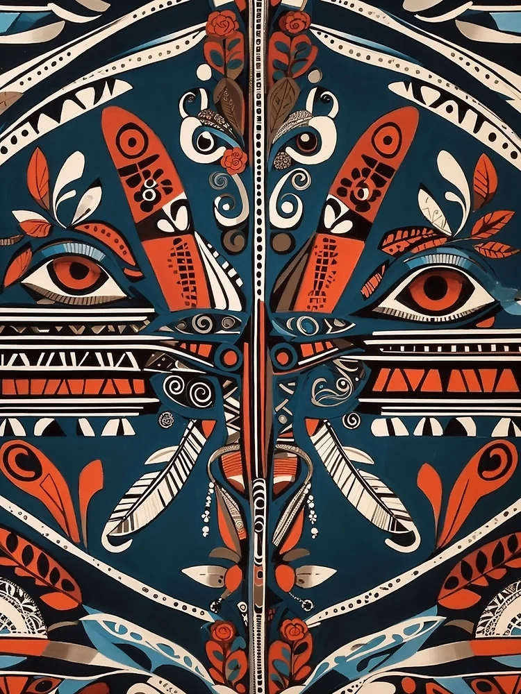 Tribal-Inspired Design: Embracing Nature and Cultural Symbolism Poster  for Sale by CyberCollective