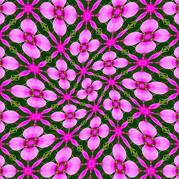 Artwork thumbnail, Bright Pink Flower Pattern by Patternflower