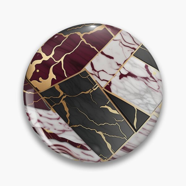Item preview, Maroon and white marble with black and gold flecks #2 designed and sold by BirdsnStuff.