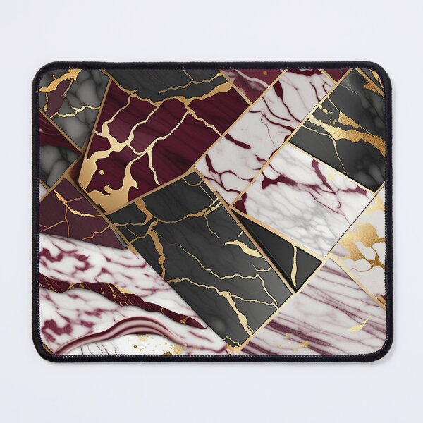 Item preview, Maroon and white marble with black and gold flecks #2 designed and sold by BirdsnStuff.