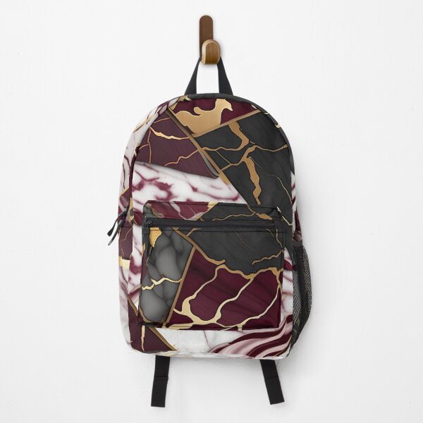 Item preview, Maroon and white marble with black and gold flecks #2 designed and sold by BirdsnStuff.