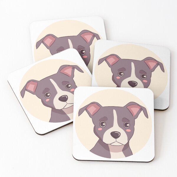 Item preview, Cute american pit bull terrier kawaii illustration  designed and sold by Yaragold.