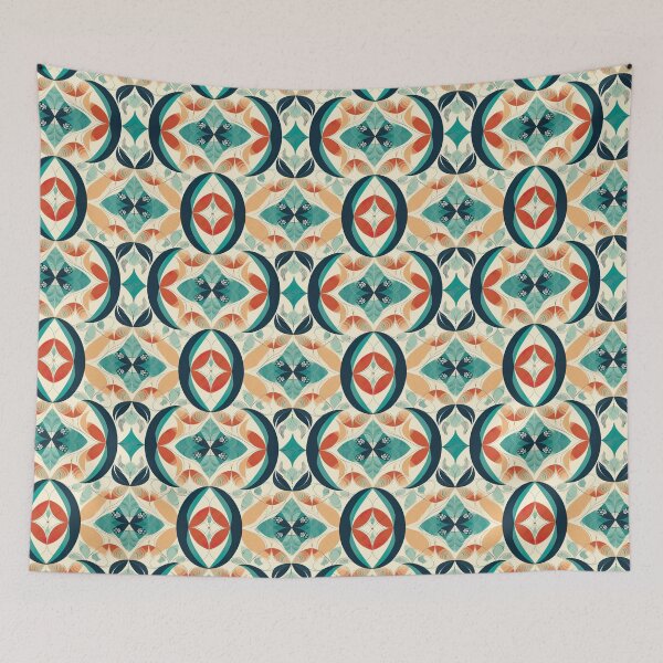 Item preview, Summery modern pattern with abstract pop art motifs designed and sold by Pflugart.