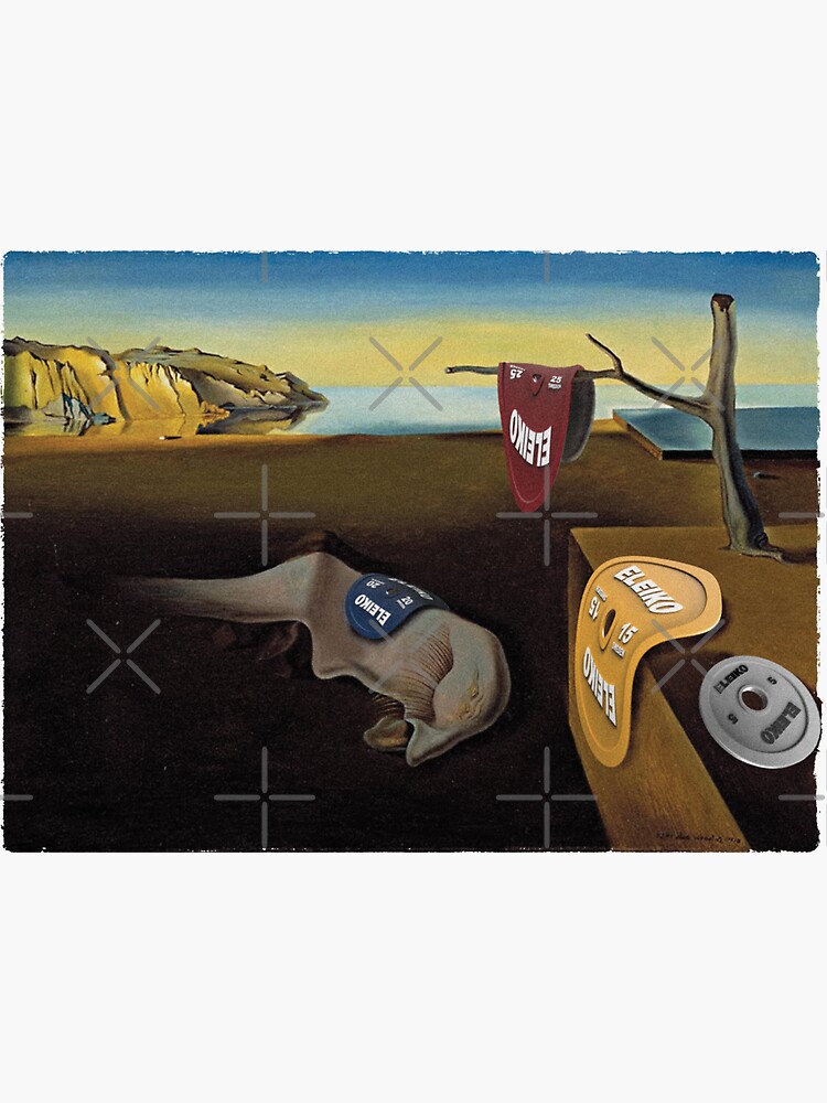 "Salvador Dali clocks Eleiko" Sticker for Sale by DicedApparel Redbubble