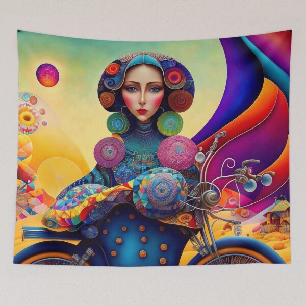 Item preview, The lady bike rider designed and sold by M-Y-A-R-T-.