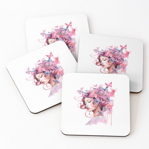 Item preview, woman with butterfly hair designed and sold by DerSenat.