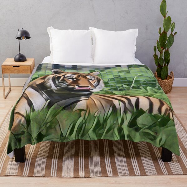 Item preview, Tiger Lounge In Retro Pop designed and sold by Fearless-Fox.