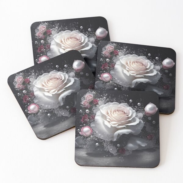 Item preview, Abstract roses with pearl buds designed and sold by ArtyBuys.