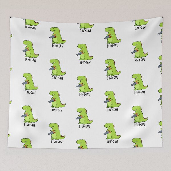 Item preview, Dino-saw Funny Dinosaur Tool Puns  designed and sold by punnybone.