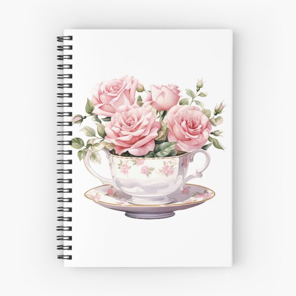 Item preview, Watercolor Pink Royal vintage Rose teacup  designed and sold by Mikkway.