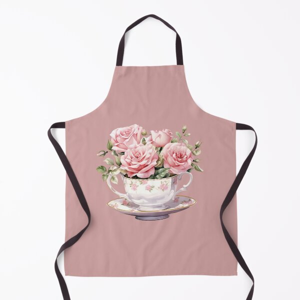 Item preview, Watercolor Pink Royal vintage Rose teacup designed and sold by Mikkway.