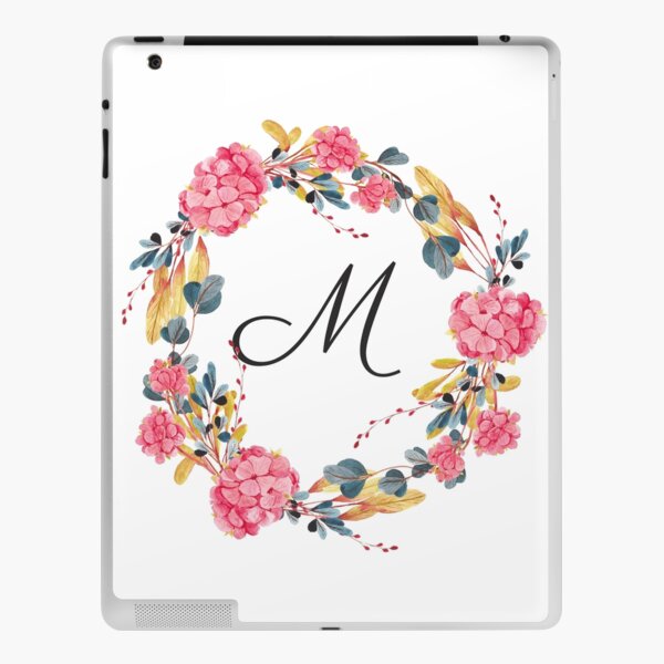 M Monogram Letter Initial Flowers | iPad Case & Skin