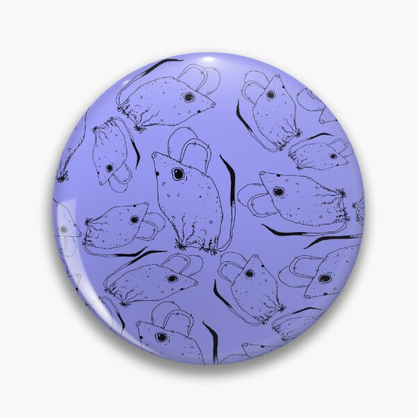 Item preview, TINY BUT MIGHTY BLACK x PERIWINKLE RODENT MOUSE  designed and sold by GIVENGRACE.ART.