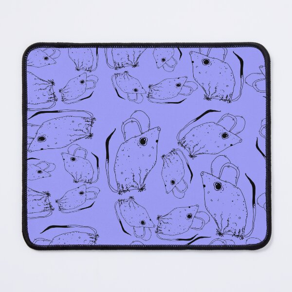 Item preview, TINY BUT MIGHTY BLACK x PERIWINKLE RODENT MOUSE  designed and sold by GIVENGRACE.ART.