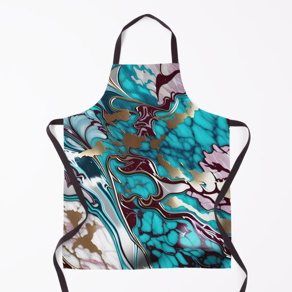 Item preview, Turquoise and white marble with a splash of maroon and gold #4 designed and sold by BirdsnStuff.
