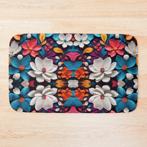 Item preview, Bright color 3d flowers abstract pattern designed and sold by Itzjustlife.