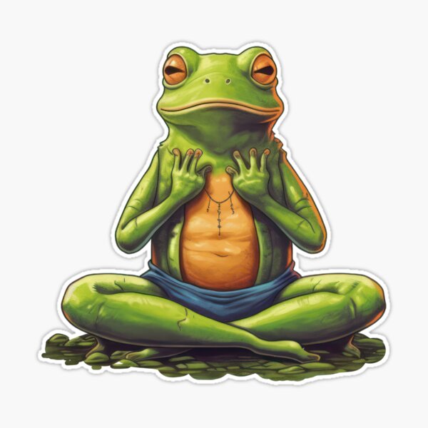Namaste Frog Yoga Is The Best Way To Stay Zen And' Sticker
