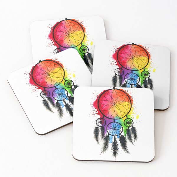 Item preview, Rainbow dream catcher art designed and sold by Lianne Marie.