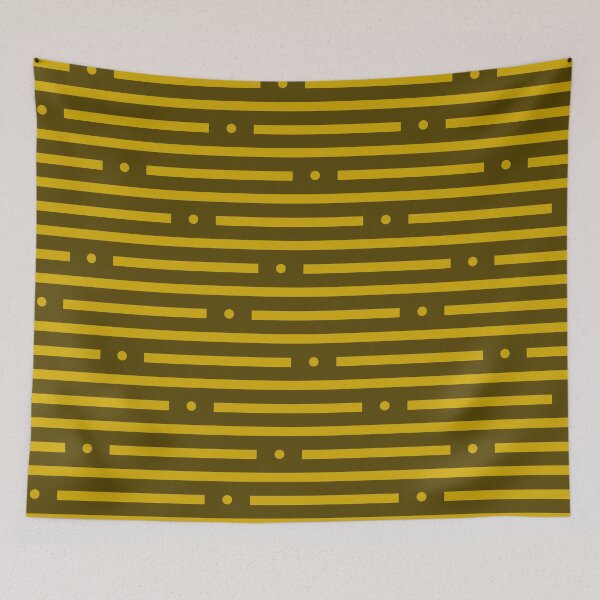 Item preview, Abstract: Dots and dashes: Light Yellow On Dark Yellow designed and sold by TheScraggyBeard.