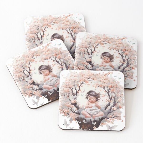 Item preview, Baby girl in cherry blossom tree designed and sold by zedvonzee.