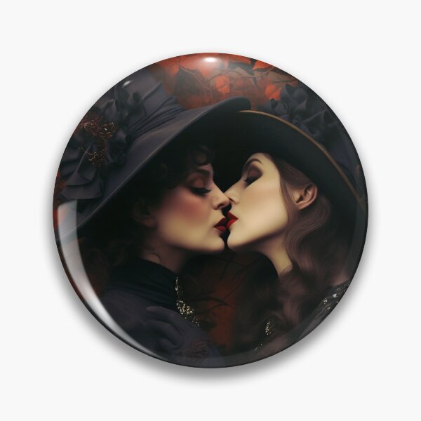 Artikelvorschau, Goth sapphic witches kissing entworfen und verkauft von Forest Alchemist.