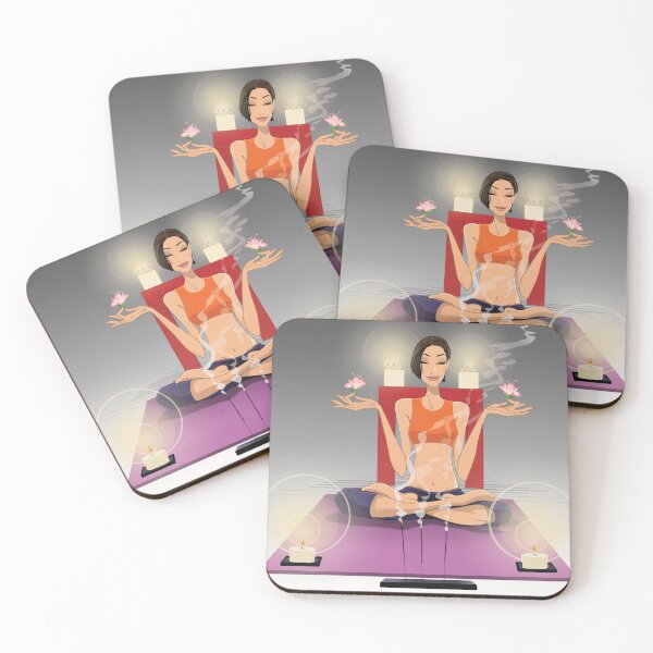 Item preview, Yoga, woman does meditation designed and sold by MarcoDesigner78.