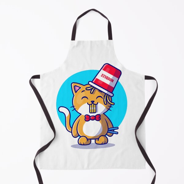 Item preview, Cute Cat Enjoying Ramen Noodle Delight designed and sold by hjian8219.