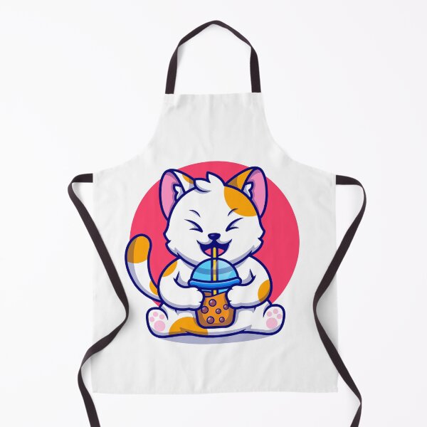 Item preview, "Cute Cat Sipping Boba Milk Tea Bliss! designed and sold by hjian8219.