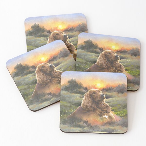 Item preview, Irish setter with puppy designed and sold by TammyHunterArt.