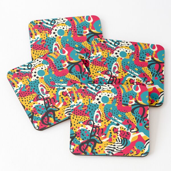 Item preview, Summery modern pattern with abstract pop art motifs designed and sold by Pflugart.