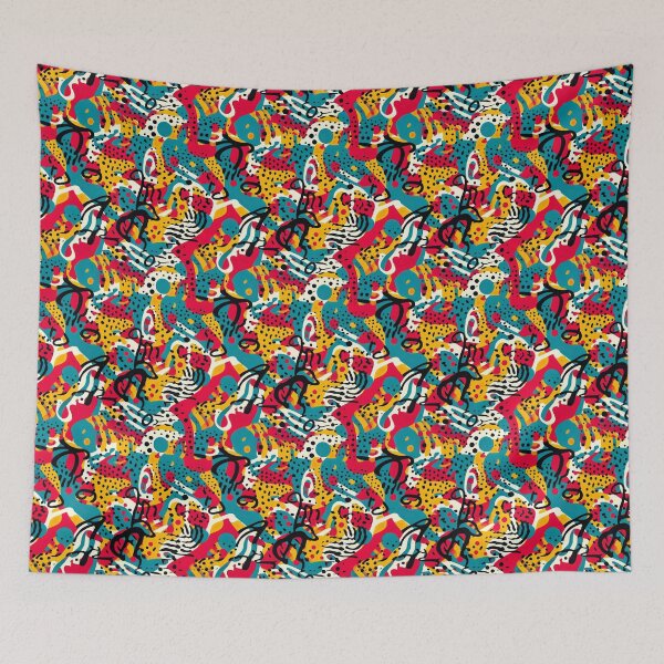 Item preview, Summery modern pattern with abstract pop art motifs designed and sold by Pflugart.