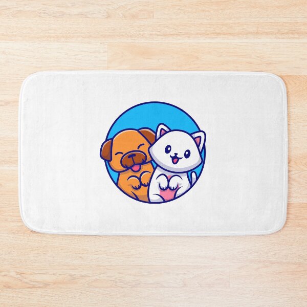 Item preview, A Playful Encounter: Cute Dog and Cute Cat! designed and sold by hjian8219.