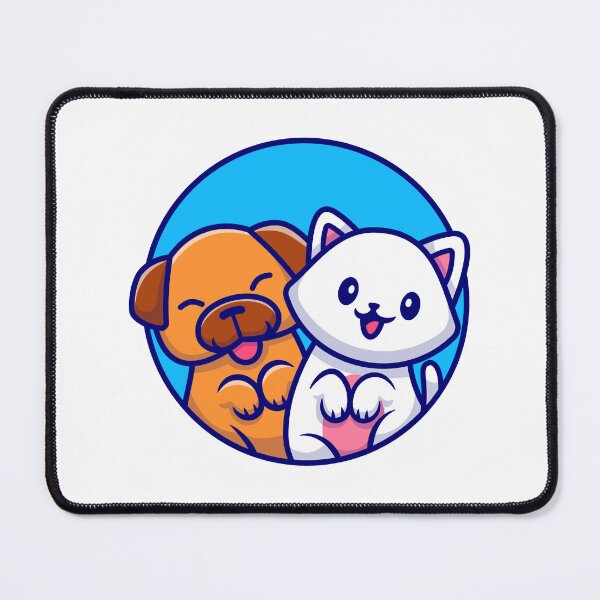 Item preview, A Playful Encounter: Cute Dog and Cute Cat! designed and sold by hjian8219.