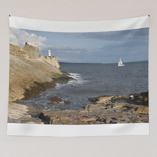 Item preview, Seafront and Lighthouse Porthcawl Beach South Wales designed and sold by Cameranick.