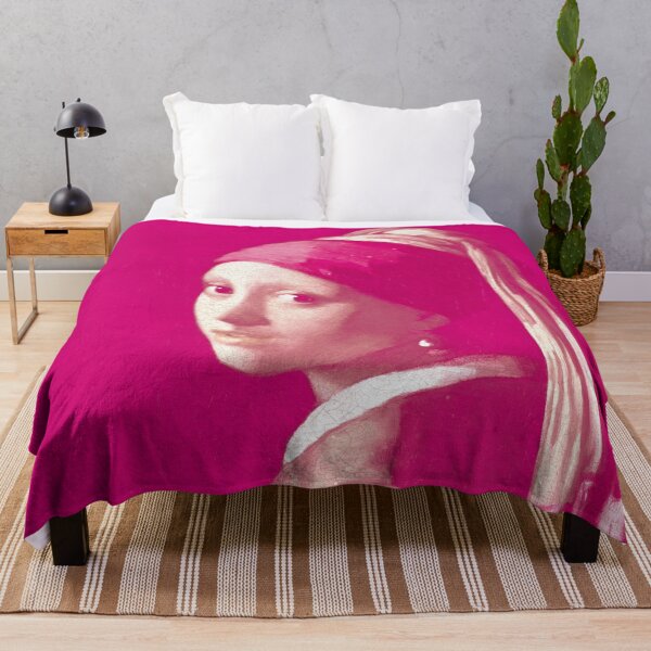 Artikelvorschau, Johannes Vermeer, das Maedchen mit dem Perlenohrring, pink entworfen und verkauft von Mauswohn.