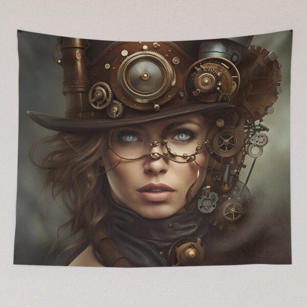 Item preview, Steampunk woman portrait designed and sold by Dani-68.