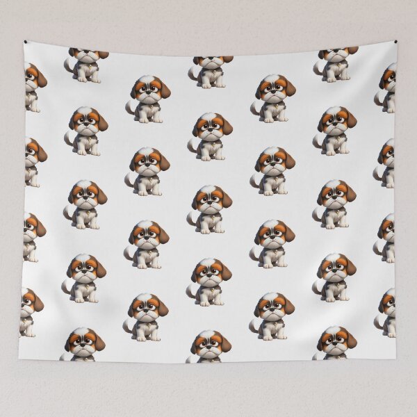 Item preview, Cute but grumpy puppy dog with a scowling face designed and sold by w1ckerman.