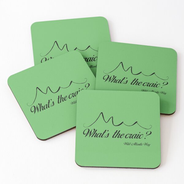 Item preview, Wild Atlantic Way, Ireland - What’s the craic? Black text designed and sold by WildLunatic.