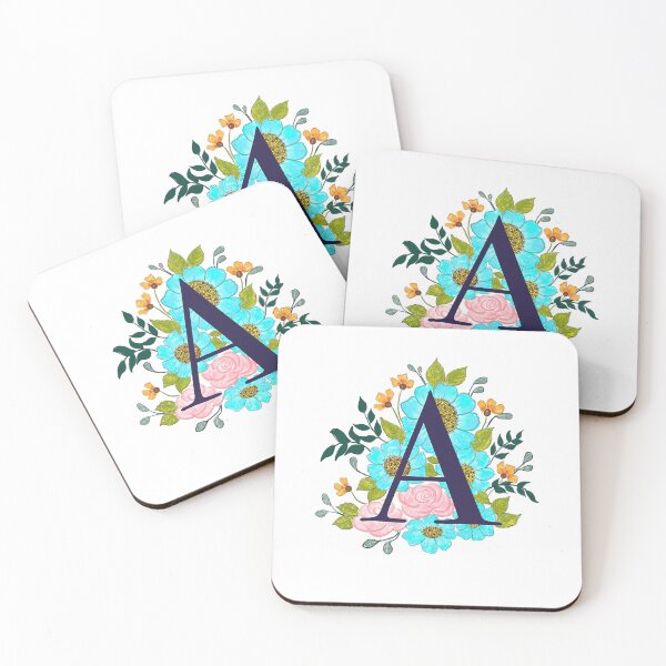 Item preview, Alphabet A in floral backdrop. designed and sold by PrajaktaPathak.