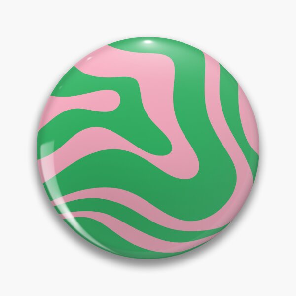 Item preview, Retro Modern Liquid Swirl Abstract Pattern Square in Spring Green and Pink designed and sold by kierkegaard.