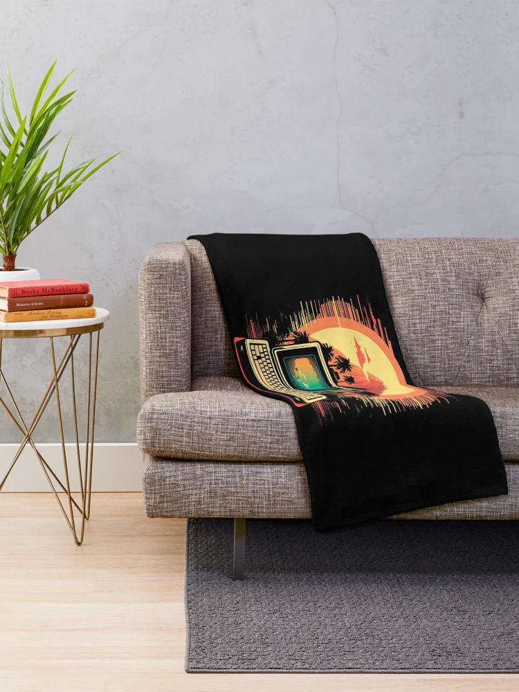 Thumbnail 2 of 6, Throw Blanket, Retro Computer designed and sold by devath.