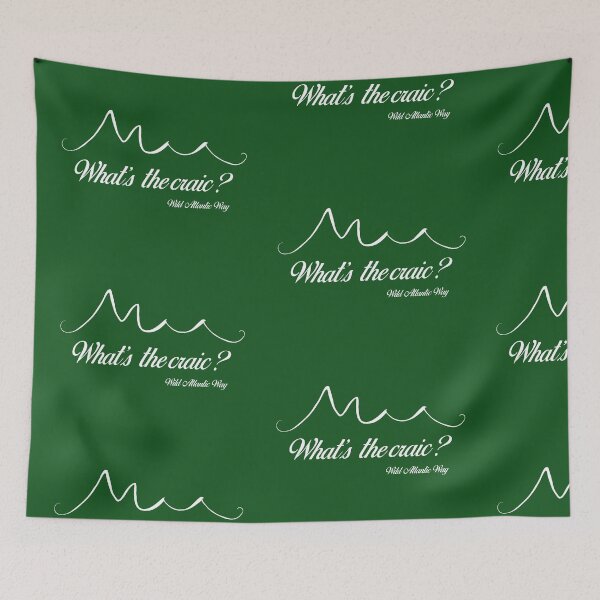 Item preview, Wild Atlantic Way, Ireland - What’s the craic? White text designed and sold by WildLunatic.