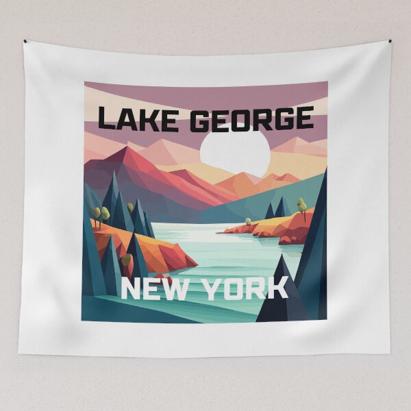 Item preview, Lake George Abstract Landscape Background Vector Art designed and sold by SeenVirassaya.
