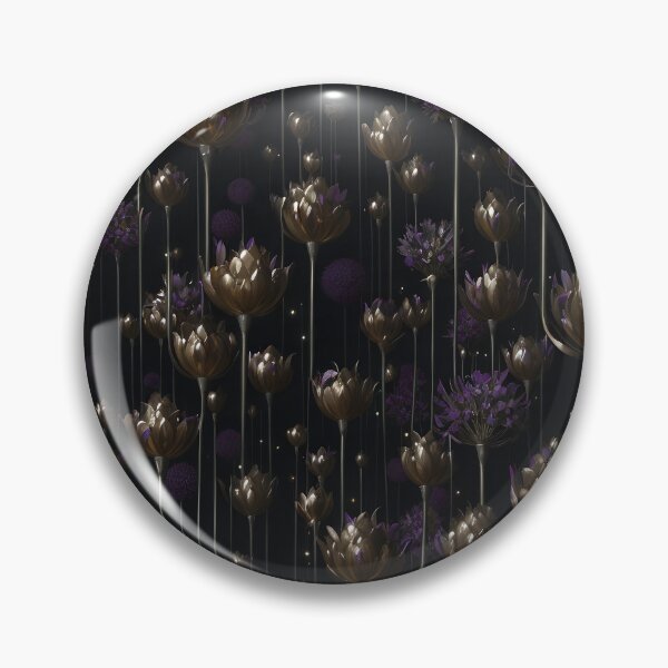 Item preview, Bronze Accents - Subtle Bronze Allium Flower Buds and Purple Blooms designed and sold by Beachy.