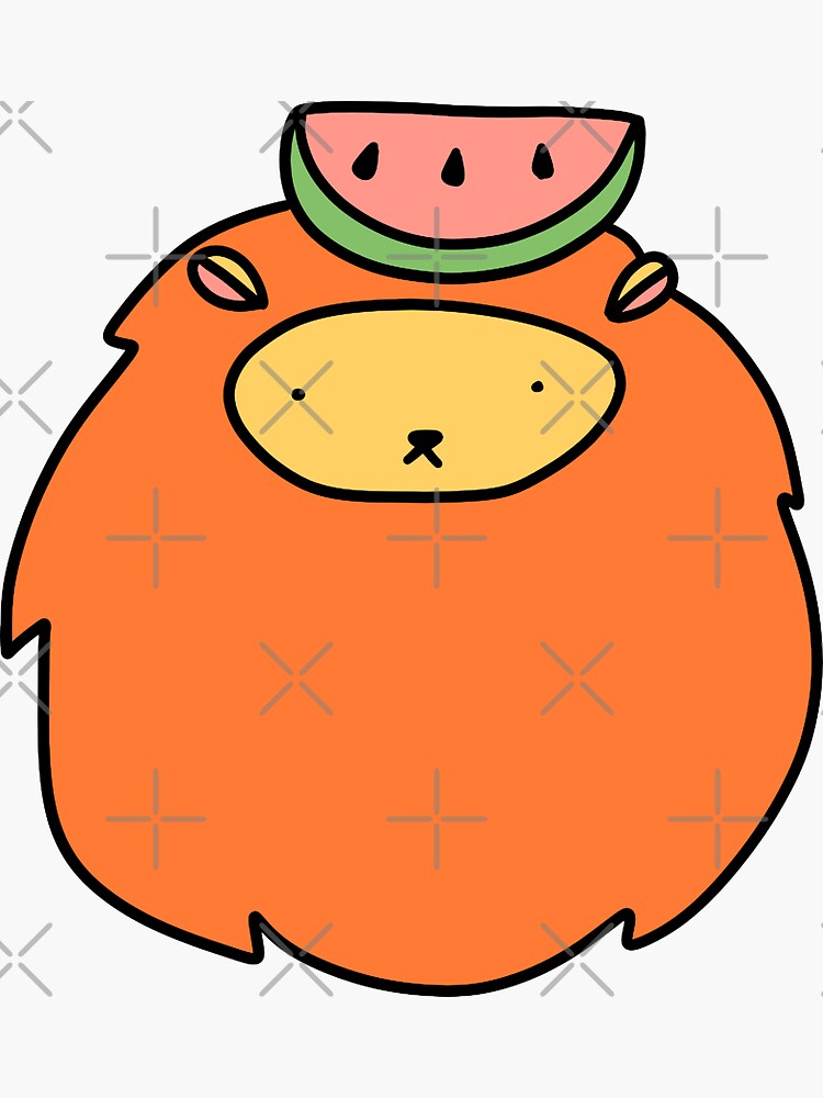 "Watermelon Lion Face" Sticker for Sale by SaradaBoru Redbubble