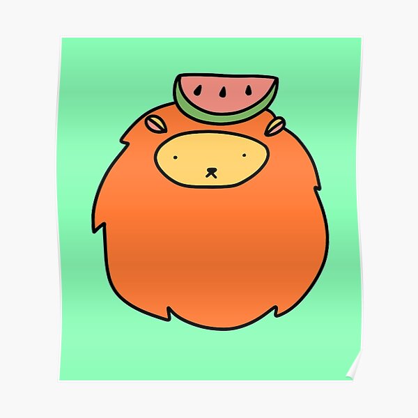 "Watermelon Lion Face" Poster for Sale by SaradaBoru Redbubble