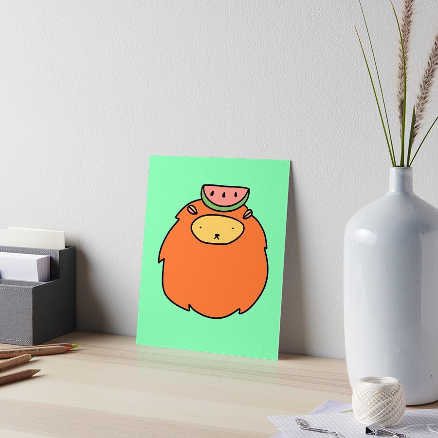 "Watermelon Lion Face" Art Board Print by SaradaBoru Redbubble
