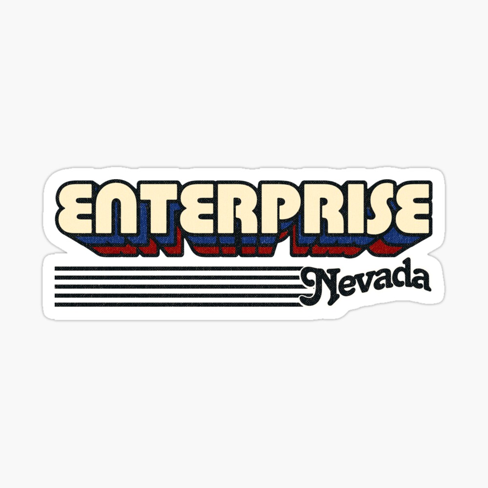 Enterprise, Nevada | Retro Stripes Sticker