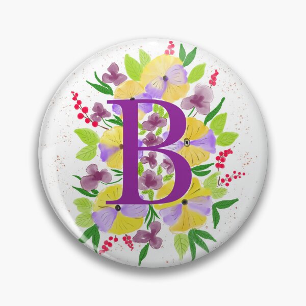 Artikelvorschau, Blumenmuster mit Alphabet B entworfen und verkauft von PrajaktaPathak.