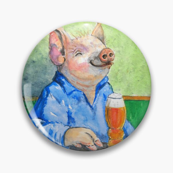 Item preview, Happy Hour Pub Beer humor and Pig designed and sold by Marjansart.